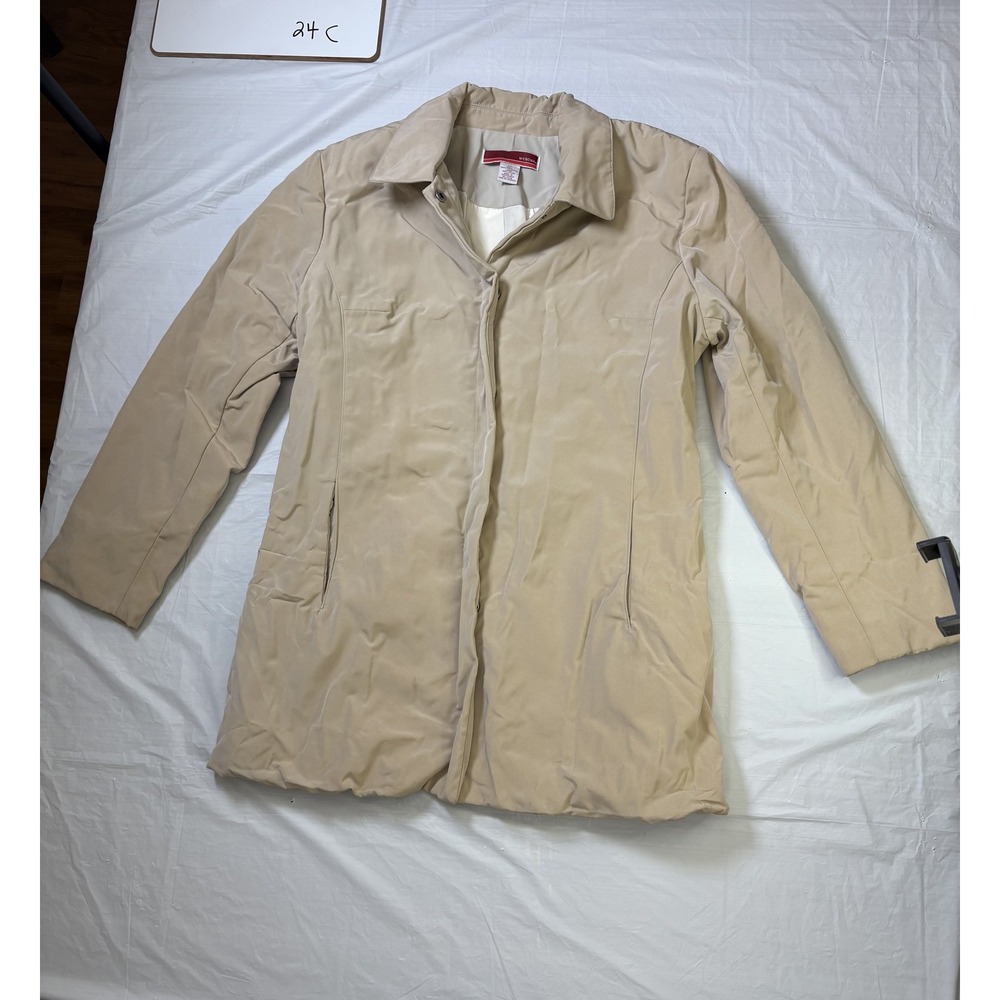 Womens Merona tan button up coat, size Extra Large (XL)